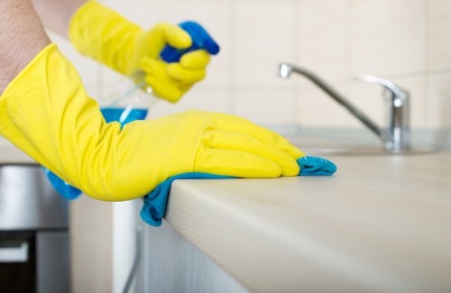 Cleaning a reception and shared office area in Queenspark