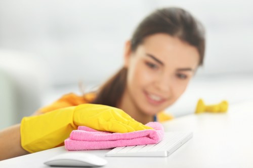 Shared bin area and corridor cleaning for Queenspark property
