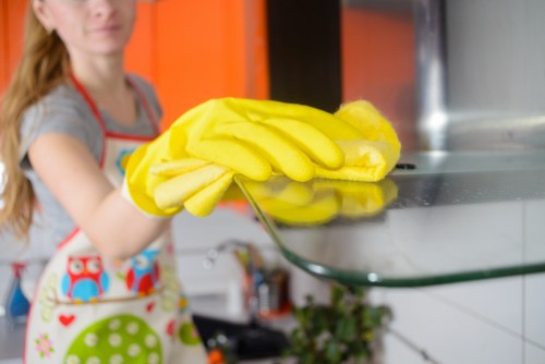 Local house cleaning team working in a Queenspark townhouse or family home